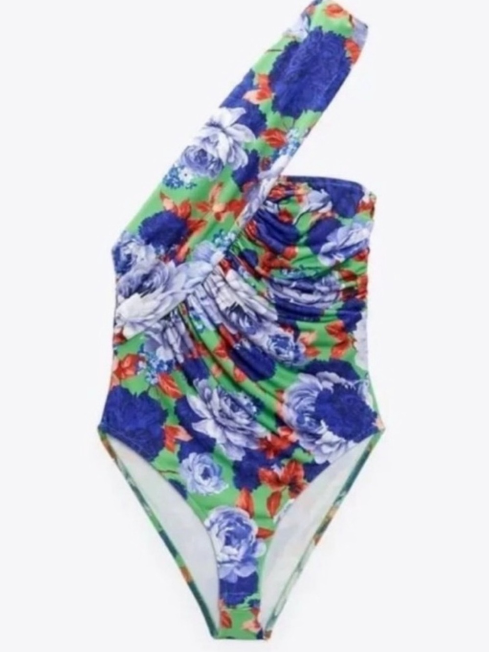 NWT Zara Floral One-Shoulder Bodysuit - Picture 6 of 10